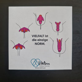 VIELFALT ist die einzige NORM. Sticker (deutsch)
