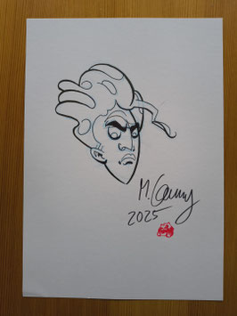 Original Art aus hope "FAUSST-Chef Kopfbild / SW"