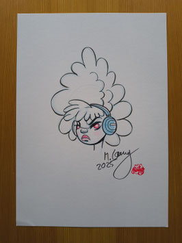 Original Art aus hope "Agentin Kopfbild / zweifarbig"