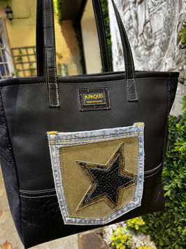 CABAS PM TOUT CUIR NOIR