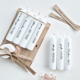 Kerzenset "Nimm was du brauchst" neutral neu