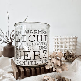 Kerzenglas "Im warmen Licht des Herbstes"
