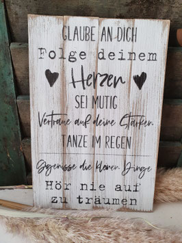 Glaube an dich...
