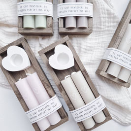 Kerzenset "Es gibt Menschen, die passen perfekt ins Herz"