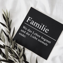 Familie - Definition - black