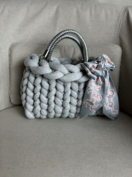 Grobstricktasche Clouded Klein