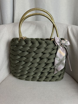 Grobstricktasche Lizard Lurex Groß Style 2