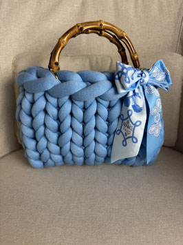 Grobstricktasche Sky Klein