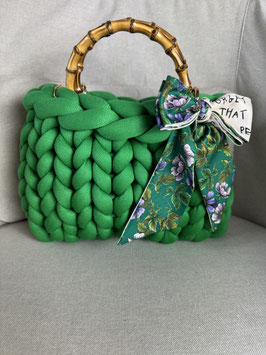 Grobstricktasche Shamrock Klein