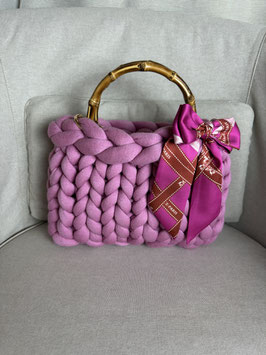 Grobstricktasche Rose Klein