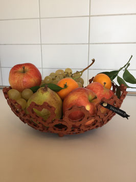 Corbeille à fruits ronds et coeurs de chaînes recyclées