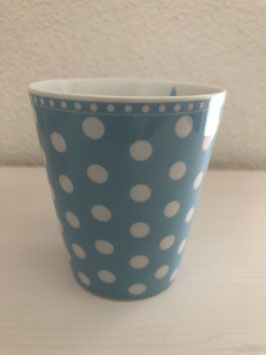 Happy Mug Babyblau mit Punkten