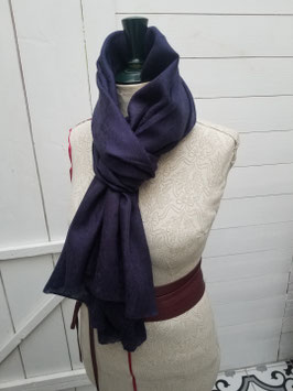 Echarpe pashmina bleu foncé / violet