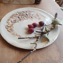 Teller, Platte Nr.399, Unikat, Handarbeit, Dekoration D= 29 cm