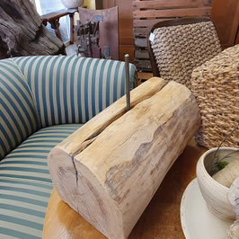 Holzbalken, Eiche, Altholz, mit Stahlstab, 38 cm x 18 cm (L x H, ohne Stab)