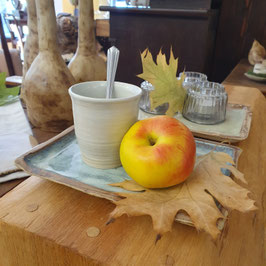 Kaffeebecher 400, D= 8 x H= 8,5 cm,1 Stück, Unikat, Handarbeit, spülmaschinen-/ mikrowellengeeignet