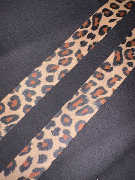 2m Schrägband 25 mm vorgefalzt gefalzt - LEO-Design - beige / braun - € 1,20/m