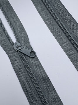 Reißverschluss 1m & 4x Zipper - grau / mittelgrau 5 mm