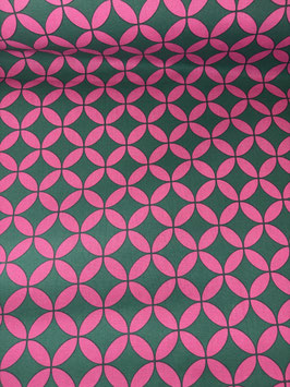 beschichtete Baumwolle Abstrakt grün / pink Poppy Fabrics