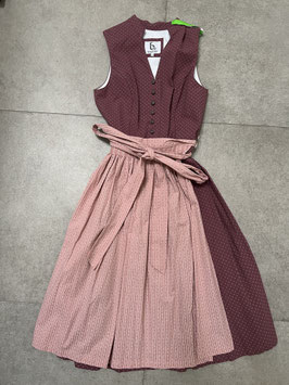 hochgeschlossenes Dirndl rosa Gr. 36 von Bergweiss, Rocklägen 67 cm, UVP 230€
