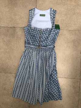 Dirndl in blau weiß mit Schließe von country line  in Größe 44, UVP 163 EUR