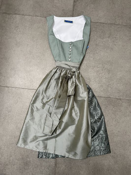 Dirndl Gr. 34 in mint grau von Trachtenmanufaktur, UVP 380€