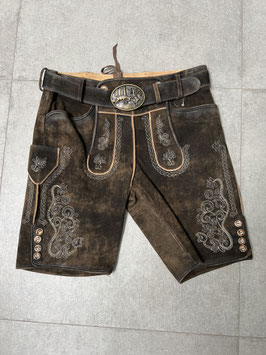 Lederhose mit Gürtel in Gr. 48 aus Ziegenleder, UVP 230€