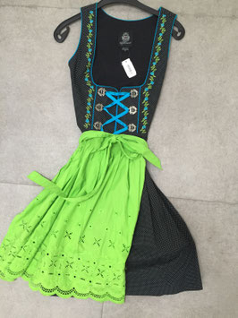 Dirndl in schwarz/grün/blau in Größe 34 zu verkaufen. UVP 85 EUR