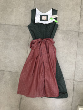 wunderschönes Dirndl in dunkelgrün/beere von Schmuckstück by Alpenherz Größe 34, UVP 240 EUR