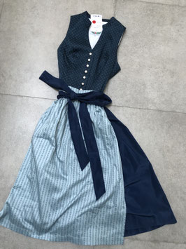 hochgeschlossenes Dirndl blau marine Gr. 36, Rocklänge 70 cm, Turi Landhaus, UVP 250 €