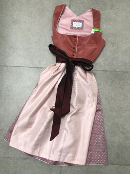 Dirndl Gr. 40 bordeaux/Hagebutte/rose mit Cordmieder von Alpenherz, UVP 500€