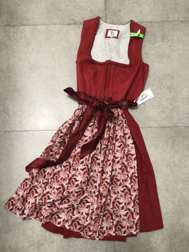 Dirndl Gr. 36 rot mit Leinenmieder von Bergweiss, UVP 280 €