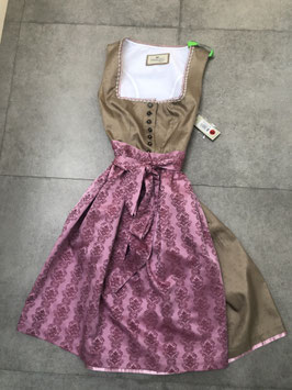 Dirndl beige/beere Gr. 44 von Stockerpoint, UVP 200 EUR