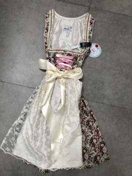 Dirndl mit Blumen creme grün rosa in Größe 38, UVP 160 EUR