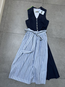 blaues hochgeschlossenes Dirndl blau / hellblau Gr. 36 von Berwin & Wolff, UVP 210€