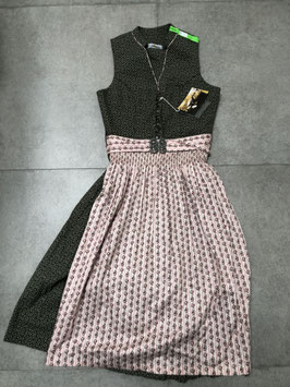 hochgeschlossenes Dirndl Gr. 34 oliv rosa mit Schließe von Almsach, UVP 180€