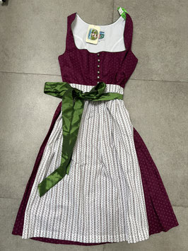 Dirndl Gr. 40 in beere / weiß/ grün von Turi Landhaus , Rocklänge 70 cm, UVP 210€