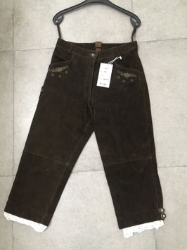 Damenlederhose 3/4, dunkelbraun Größe 42, Neupreis 134,95EUR