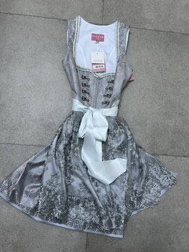 Dirndl Gr. 36 Luria hellblau silber von Krüger mit Spitzenschürze, Rocklänge 50 cm, UVP 194€
