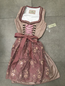Dirndl in rosa von Stockerpoint mit Pailletten und Stickereien auf Schürze in Gr. 42, UVP 220 EUR