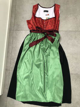 Dirndl Gr. 54 rot grün schwarz von Berwin & Wolff, UVP 185€