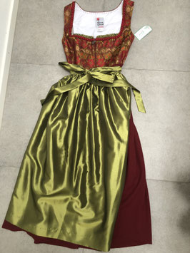 Dirndl rot grün von  Rose Dirndl aus Bayern in Gr. 42, Rocklänge 90 cm, UVP 193 EUR