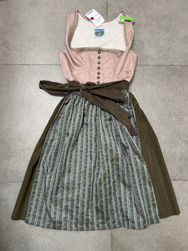 Dirndl altrosa olivgrün Gr. 42 von Turi Landhaus, Rocklänge 70 cm, UVP 230 EUR
