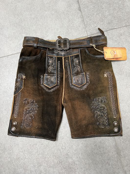 Lederhose altbraun Maxl Gr. 134 aus Wildbockleder von Trachtenrebell, UVP 120€