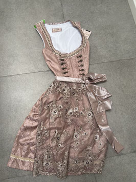 Dirndl Gr. 42 rosé mit Spitzenschürze von Bergfeuer Stockerpoint, UVP 280 EUR