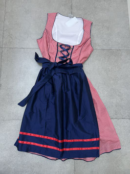 Dirndl Gr. 50 rot weiß kariert mit blauer Schürze, Ulla Popken, UVP 170 EUR