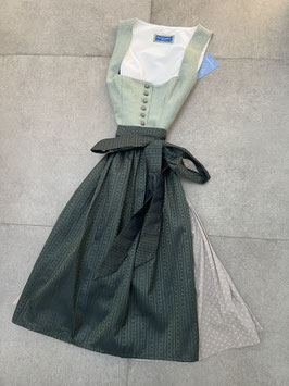 Dirndl mit Leinenmieder mint grün braun Gr. 38 von Trachtenmanufaktur, UVP 360€