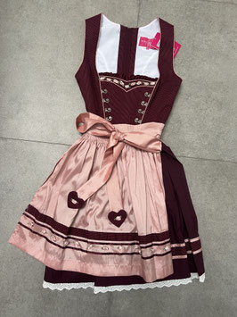 Dirndl Gr. 36 Krüger bordeaux beere altrosa, Rocklänge 50 cm, UVP 115€