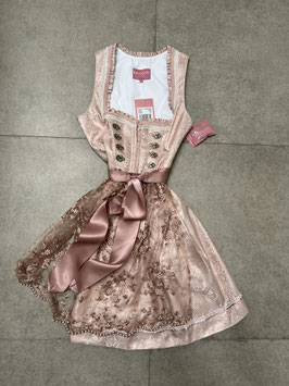 Dirndl rose von Krüger mit Spitzenschürze Gr. 36, Rocklänge 60 cm, UVP 189€