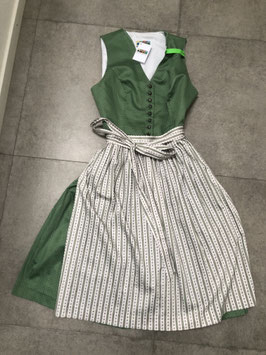 Dirndl Gr. 46 hochgeschlossen grün weiß von Berwin & Wolff, UVP 260 €